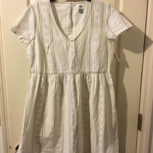 Old Navy cream cotton dress sz med